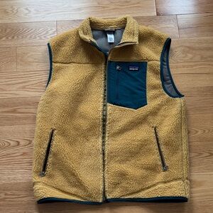 Patagonia | retroX Mustard and Teal Fleece Vest